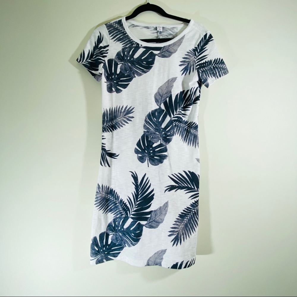 Old Navy Monstera Leaf Print Shirt Dress - #126